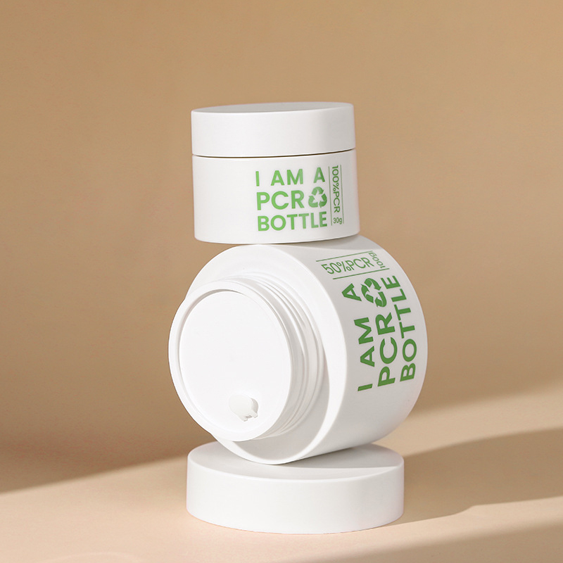 30g 50g 100g Folamh In-athlíonta PCR PP Eco Friendly Aghaidh Comhlacht Skincare Scrobarnach Im Uachtar Pacáistiú Jar Cosmaideacha Plaisteacha 30g 50g 100g Folamh In-athlíonta PCR PP Eco Friendly Aghaidh Comhlacht Skincare Scrobarnach Im Uachtar Pacáistiú Jar Cosmaideacha Plaisteacha