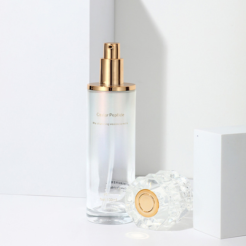 Socraigh Pacáistiú Cosmaideacha Grádán Daite Clóbhuailte Uachtar Aghaidhe Folamh Jar Buidéal Lotion Gloine Skincare Le Caidéal Socraigh Pacáistiú Cosmaideacha Grádán Daite Clóbhuailte Uachtar Aghaidhe Folamh Jar Buidéal Lotion Gloine Skincare Le Caidéal