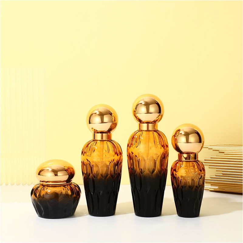 Cosmaidí Pacáistiú Cúram Craiceann Gloine Frosted Coimeádáin Buidéal Lotion Gloine Le Caidéal Dropper Cosmaidí Pacáistiú Cúram Craiceann Gloine Frosted Coimeádáin Buidéal Lotion Gloine Le Caidéal Dropper