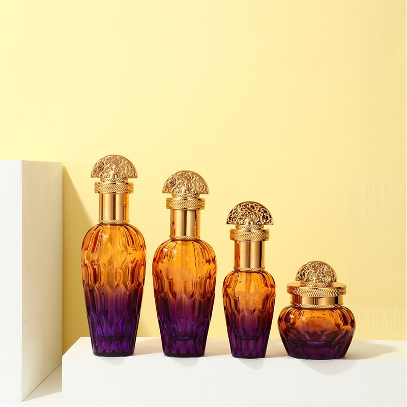 Cosmaidí Pacáistiú Cúram Craiceann Gloine Frosted Coimeádáin Buidéal Lotion Gloine Le Caidéal Dropper Cosmaidí Pacáistiú Cúram Craiceann Gloine Frosted Coimeádáin Buidéal Lotion Gloine Le Caidéal Dropper