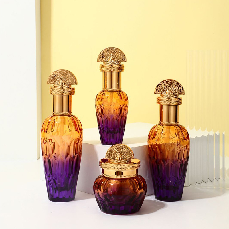 Cosmaidí Pacáistiú Cúram Craiceann Gloine Frosted Coimeádáin Buidéal Lotion Gloine Le Caidéal Dropper Cosmaidí Pacáistiú Cúram Craiceann Gloine Frosted Coimeádáin Buidéal Lotion Gloine Le Caidéal Dropper