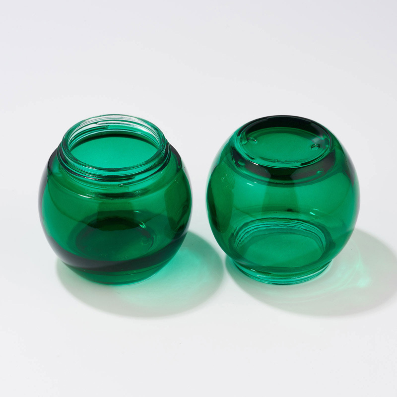 Jar Cosmaideacha Gloine Trédhearcach Glas Jar Lotion Comhlacht Folamh Jar Cosmaideacha Gloine Trédhearcach Glas Jar Lotion Comhlacht Folamh