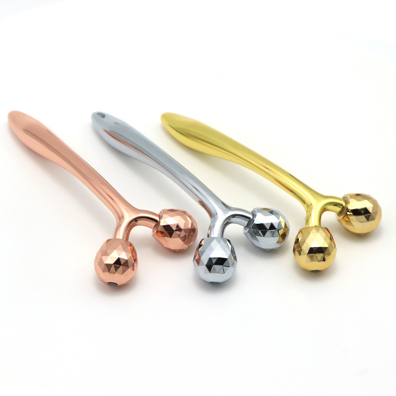 Y Cruth Barra Áilleacht Suathaireacht 3D Boise Ardaithe Aghaidhe Cúram Craiceann Frith-Aosú 24k Rollóir Aghaidh Miotail Óir Y Cruth Barra Áilleacht Suathaireacht 3D Boise Ardaithe Aghaidhe Cúram Craiceann Frith-Aosú 24k Rollóir Aghaidh Miotail Óir