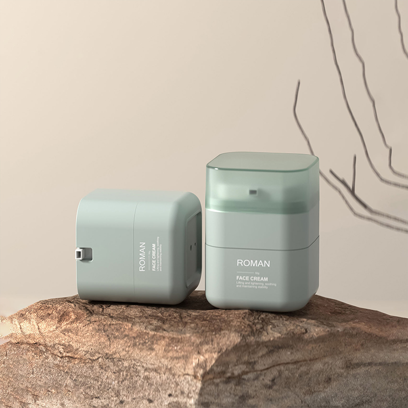 Uachtar Bánú Cosmaideacha Próca gan cearr 50g cearnach Jar Cearnóg Gearr Coirnéil Buidéal Uachtar Aghaidhe 30g Uachtar Aghaidh Leanaí Próca gan aer