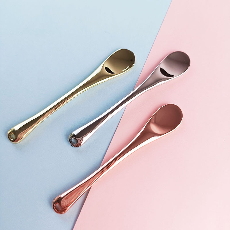 3 Dathanna Mion-Miotal Sinc Ath-inúsáidte Alloy Uachtar Súl Spúnóg Makeup Spatula Chun Feidhm Uachtar Súl