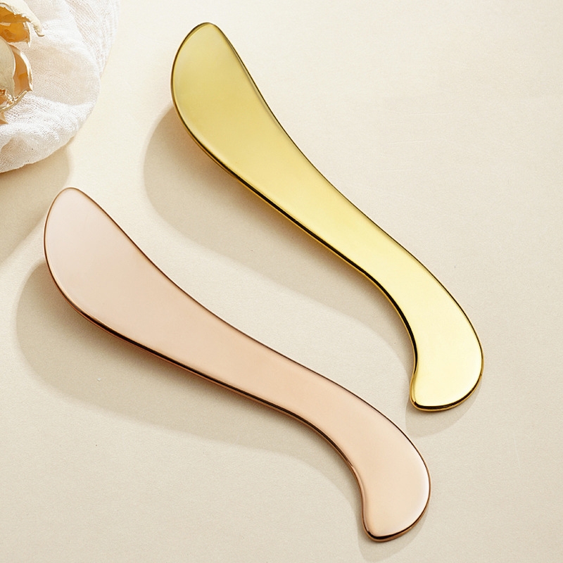 Sinc Alloy Gua Sha Uirlis, Lena Dearadh Sleek-Shaped