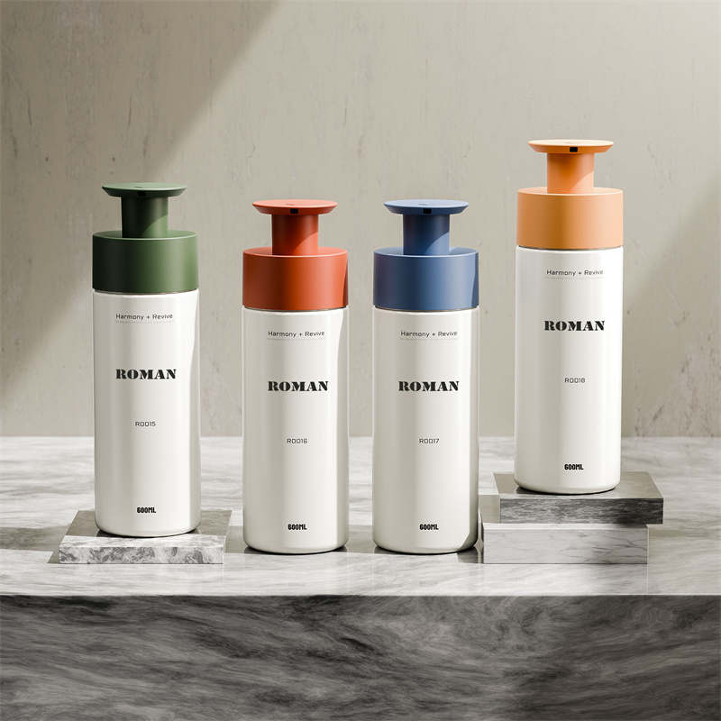 200ml 300ml 400ml 600ml Buidéil Chaidéil Babhta Plaisteacha PET do Shampoo Body Nigh Lotion Gallúnach Láimhe Leachtacha Pacáistiú Glóthach Cith