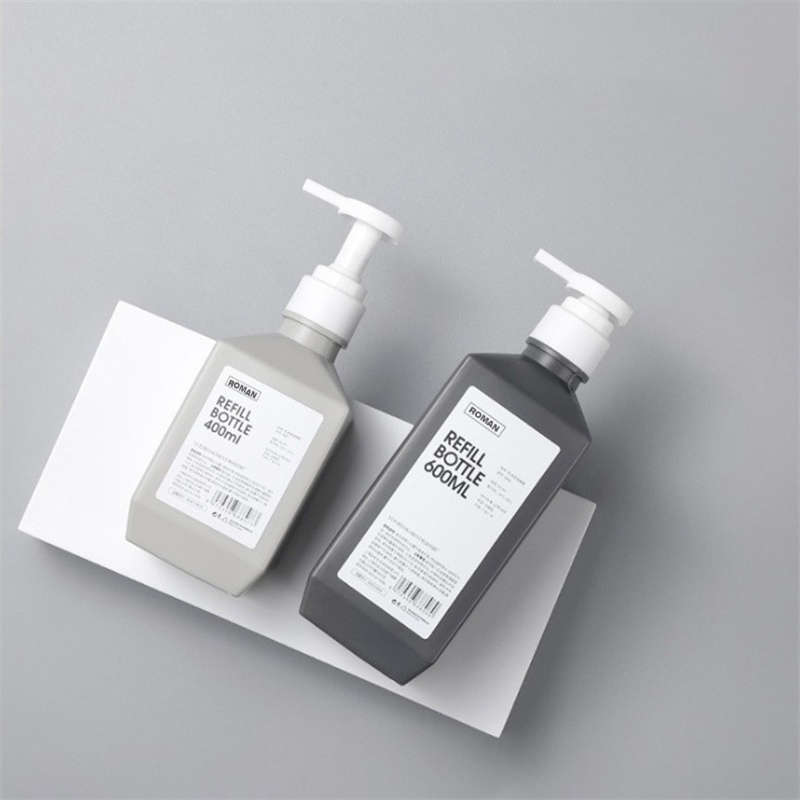 300ml 400ml 600ml PE Buidéil Lotion Plaisteacha Buidéil Shampoo Nigh Comhlacht Lotion Buidéal Bainne Comhlacht le haghaidh Pacáil Cosmaidí