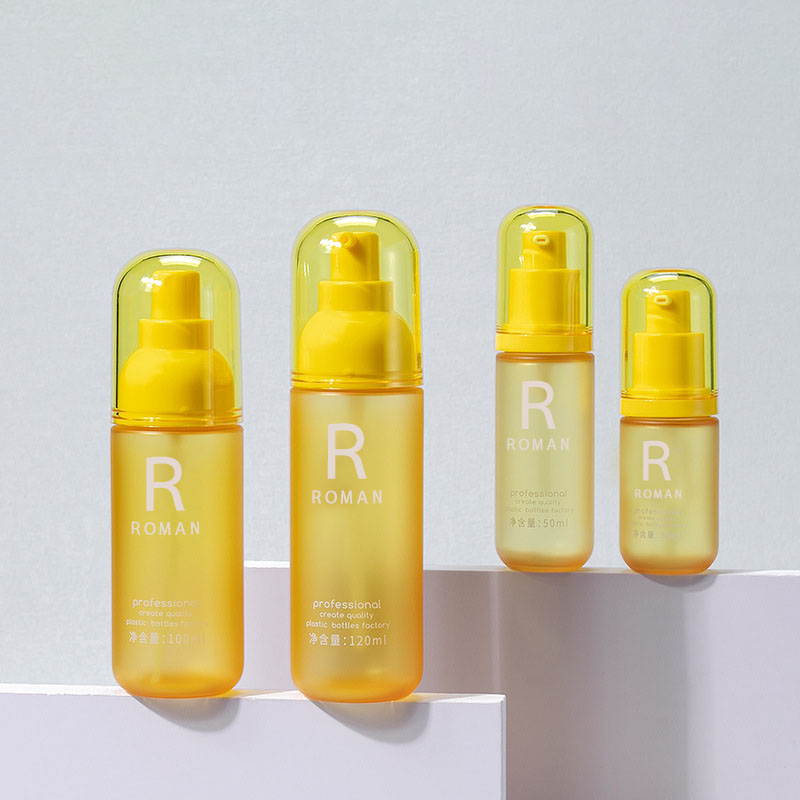 30ml 50ml 100ml 120ml Pet Buí Makeup Remover Buidéal Nigh Aghaidh Babhta Preas Buidéal Uachtar Coirp 3.5oz Buidéal Lotion Plaisteacha