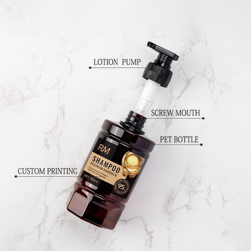 Buidéal Caidéal Peitil Plaisteacha Peataí 500ml le Caidéal Scriú Buidéal Seampú Óstán Ardluacha le haghaidh Pacáistiú Cúraim Pearsanta Buidéal Caidéal Peitil Plaisteacha Peataí 500ml le Caidéal Scriú Buidéal Seampú Óstán Ardluacha le haghaidh Pacáistiú Cúraim Pearsanta