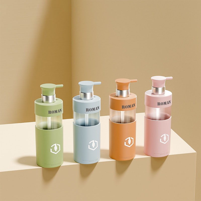 Só 100ml 200ml 300ml 450ml 500ml 700ml Buidéal Lotion Comhlacht PET Seampú Plaisteacha agus Buidéil oiriúntóra Socraigh Pacáistiú Cosmaideacha le haghaidh Glóthach Cith