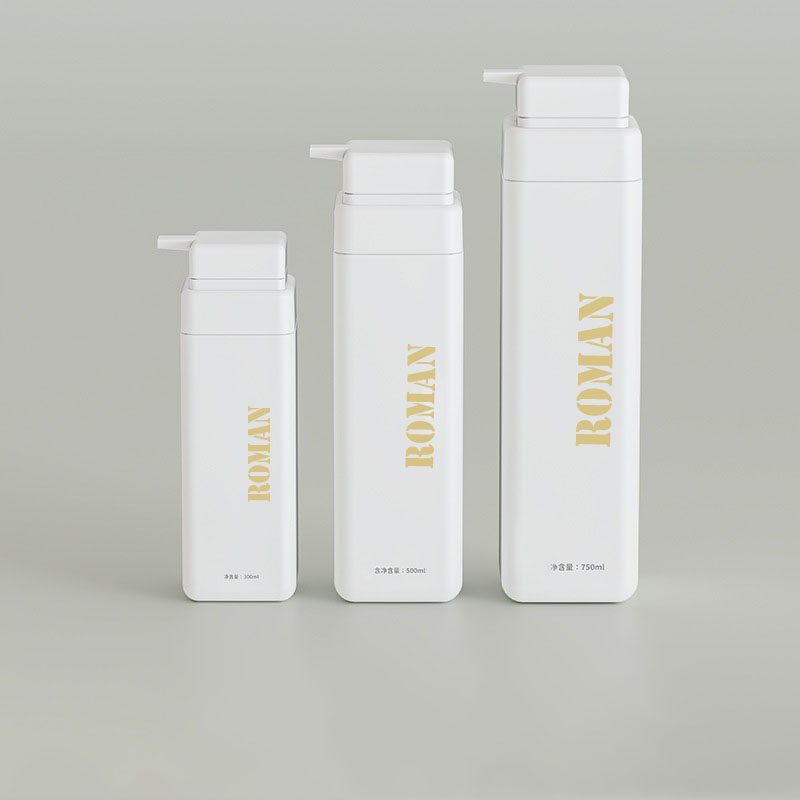 Buidéal Seampú Ola Comhlacht Plaisteacha Folamh Só 300ml 500ml 750ml Buidéal Caidéil Lotion Cosmaideacha Frosted le haghaidh Glóthach Cith Bainne