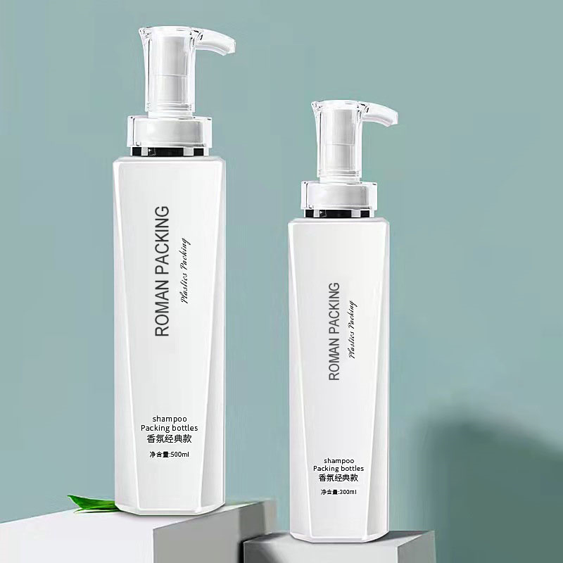 Só Bán 300ml 500ml Caidéal Lotion Fada agus caol Seampú Buidéal Cith Glóthach Nigh Coirp Pacáistiú Le Caidéal Óir