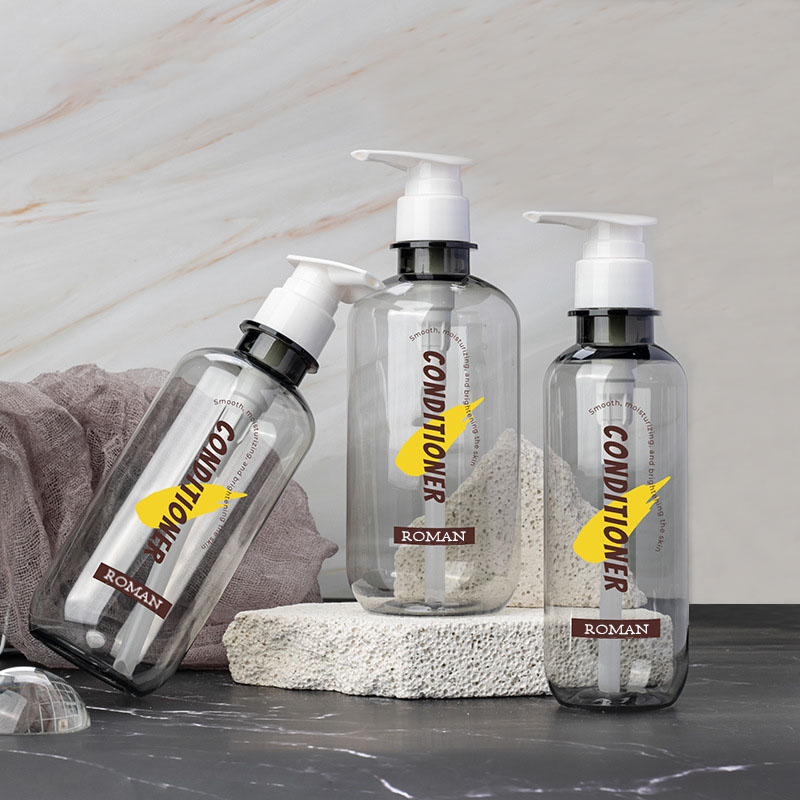 Buidéil Lotion Folamh Plaisteacha 300ml 400ml 500ml 600ml PET Boston Babhta Shampoo oiriúntóir Buidéal Cithfholcadh Glóthach Buidéal Caidéil Dáileoir