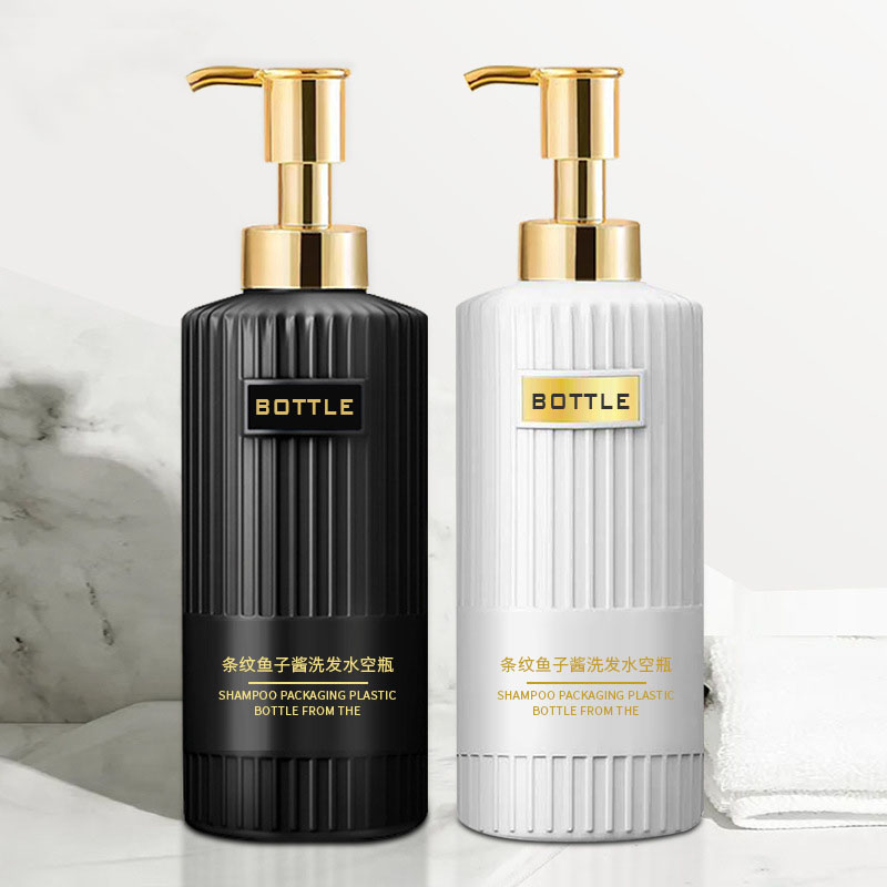 Buidéal Cúram Pearsanta Plaisteacha 300ml 400ml 500ml Buidéal Coimeádán Masc Lotion Cúram Gruaige le lógó Priontáil le haghaidh Nigh Coirp