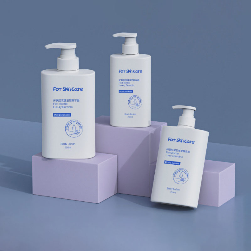 200ml 300ml 500ml Buidéal Seampú PET Plaisteach Dronuilleogach le Dúnadh caipín scriú le haghaidh maisc aghaidhe cumhrán blátholaí lotion fabhraí bréagacha