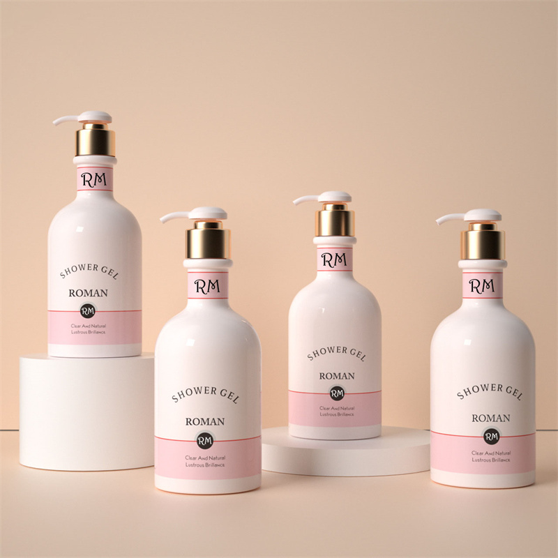 400ml Pink PET Buidéil Lotion Orgánach Nádúrtha Mórdhíola Deisiúchán Cúraim Coirp Buidéil Craiceann Tirim Caidéal Preas Do Shampoo Cúram Gruaige