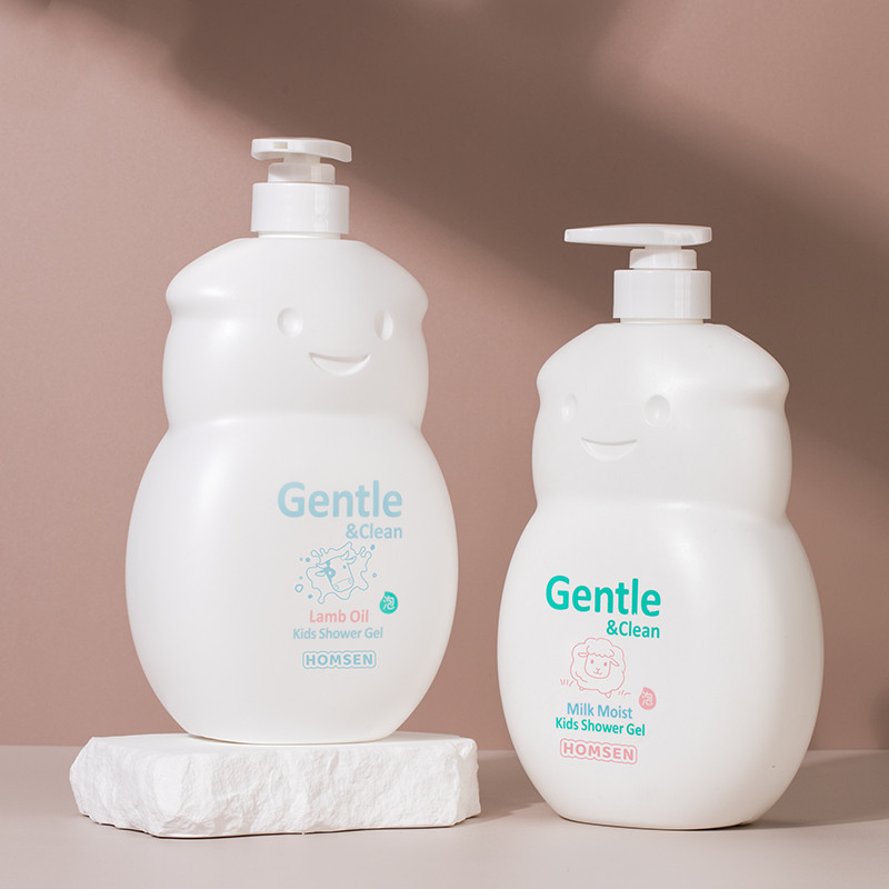 Gleoite Cruth Babaí Kids Seampú agus Buidéal oiriúntóir Buidéal Lotion Plaisteacha Baby Shampoo Do Leanaí Dáileoir Cúram Craiceann 1000ml