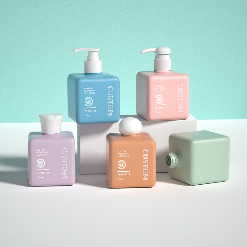 Buidéil Ola Im Seampú Comhlacht Cearnóg Plaisteacha Athchúrsáilte Coitianta Cearnóg Skincare 150ml 200ml 250ml Méideanna Le Priontáil Scáileáin