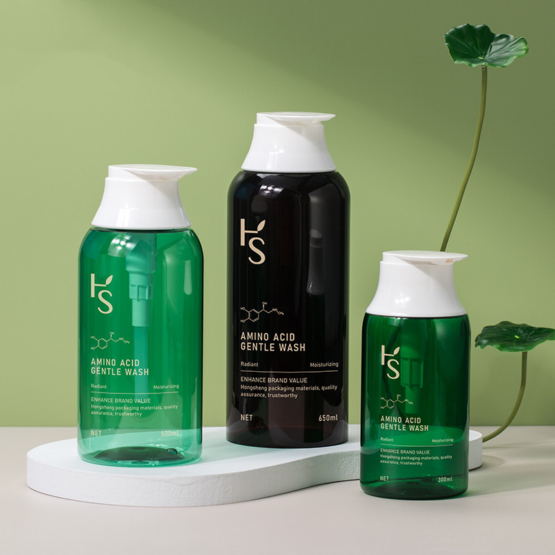 Uathúil Glas 300ml 500ml 650ml PET Cruth Nua Uachtar Lotion Comhlacht Buidéal Folamh Buidéal Babhta Gualainn Shampoo le Séala Caidéil le haghaidh Skincare Uathúil Glas 300ml 500ml 650ml PET Cruth Nua Uachtar Lotion Comhlacht Buidéal Folamh Buidéal Babhta Gualainn Shampoo le Séala Caidéil le haghaidh Skincare