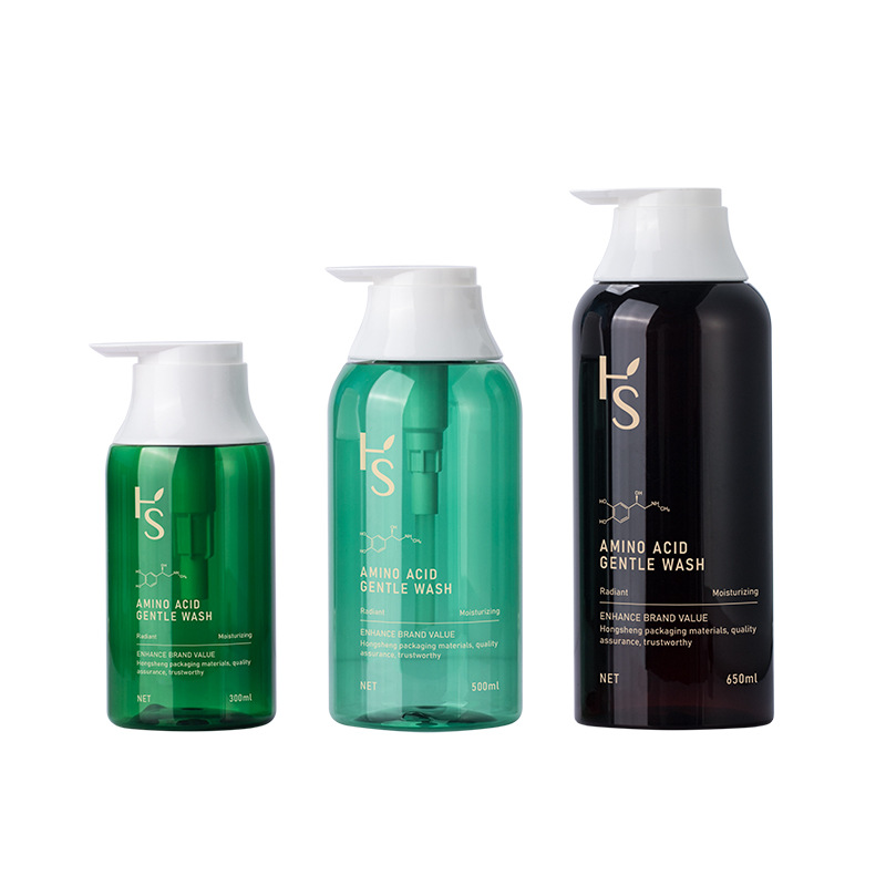 Uathúil Glas 300ml 500ml 650ml PET Cruth Nua Uachtar Lotion Comhlacht Buidéal Folamh Buidéal Babhta Gualainn Shampoo le Séala Caidéil le haghaidh Skincare Uathúil Glas 300ml 500ml 650ml PET Cruth Nua Uachtar Lotion Comhlacht Buidéal Folamh Buidéal Babhta Gualainn Shampoo le Séala Caidéil le haghaidh Skincare